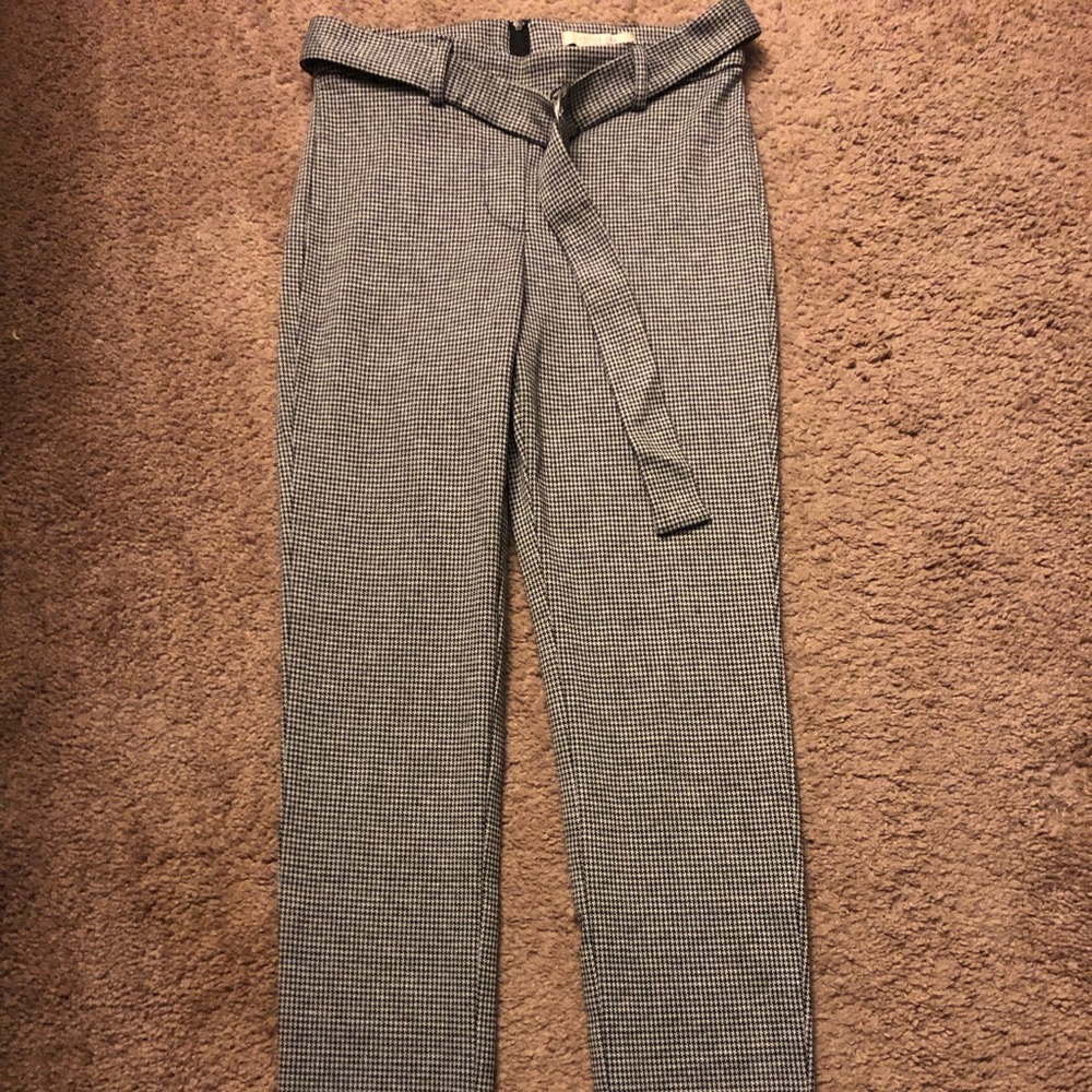 Straight leg houndstooth slacks